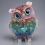Decorative figurine Owl, repurposed assorted chips in resin, diameter 60x50x40 mm+
