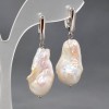 Earrings Baroque Pearls 24x15mm +/-, length 40mm +/-