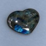Labradorite souvenir stone in the shape of a heart 62x47 mm +- weight 99 g