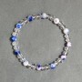 Stretch bracelet Acrylic bead 6mm+- Czech crystal faceted rondelle 6x5mm+- , length 18cm+- elastic