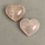 Pair of Hearts Pink Quartz souvenir natural stone, diameter 44×37-41mm±91g