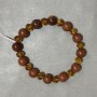 Bracelet Aventurine smooth bead 10mm± Czech crystal faceted rondelle 8x6mm ±, length 18cm ± stretch