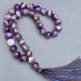 Amethyst Chevron Prayer Beads 33 beads, 10 mm diameter