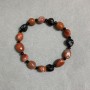 Agate bracelet tumbled 8–10x8–9 mm +-, length 18 cm +- stretch