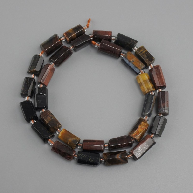 Beads Tiger's Eye Bull's Eye Hawk's Eye cut, diameter 12-13x6-7mm+- bead 3mm+-, length 40cm+-