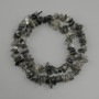 Rutilated Quartz Beads "Hair" tumbled chips, diameter 6-12x3-6mm +/-, length 40cm +/-