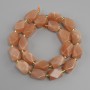 Selenite beads faceted, diameter 15-16x10-11mm+- seed beads 3mm+-, length 38cm+-