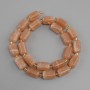 Selenite beads faceted cylinder, diameter 15x9 mm ±, bead size 3 mm ±, length 41 cm ±