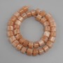 Selenite rondelle beads, diameter 11x7 mm +- seed beads 3 mm +-, length 38 cm +-