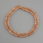 Selenite Faceted Cube Beads, diameter 4x4 mm+-, length 39 cm+
