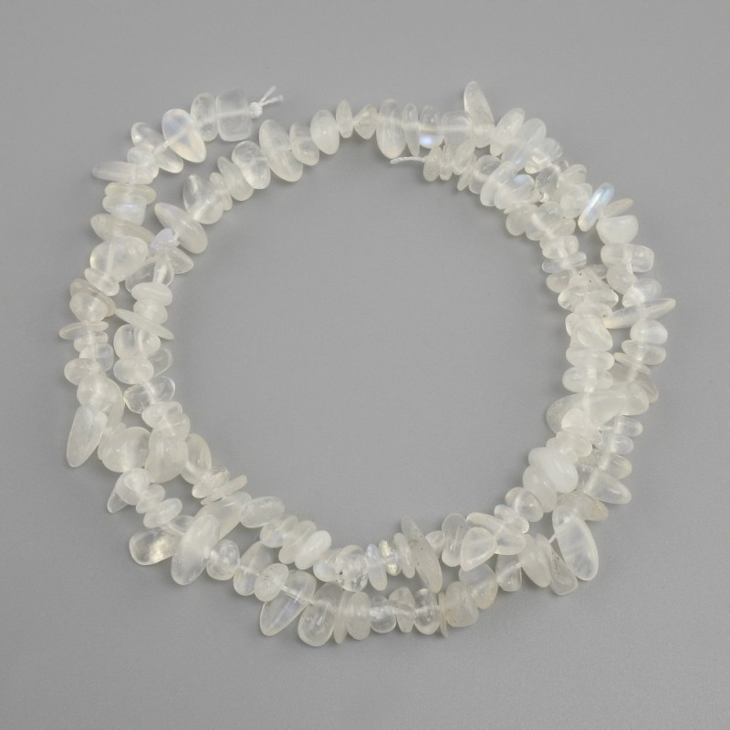 Adularia rough beads, 7-9×2-5 mm +/- , length 40 cm +/-