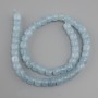 Aquamarine beads, rondelle, diameter 8x7mm ±, length 38cm ±