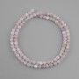 Kunzite tumbled faceted cube beads, diameter 4x4 mm +/-, length 38 cm +