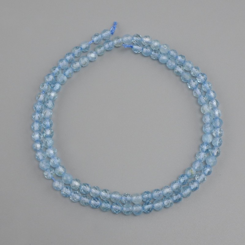 Topaz beads faceted round bead, diameter 4 mm +/-, length 39 cm +/-