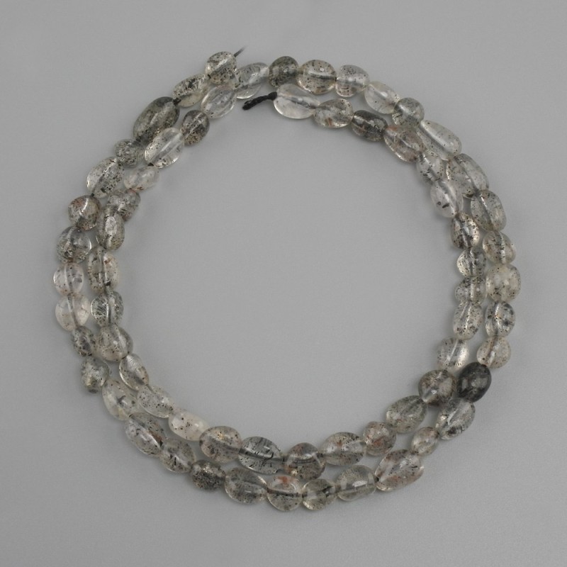 Quartz Herkimer Beads Tumbled, diameter 5-7x4-5 mm+, length 41 cm+