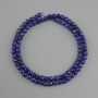Lapis Lazuli beads natural stone faceted cube, diameter 4x4 mm+-, length 38 cm+-