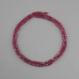 Garnet Corundum Beads natural faceted cube stone, diameter 2x2 mm+-, length 39 cm+