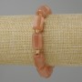 Selenite bracelet, faceted cylinder, diameter 15x9mm±, beads 3mm±, length 18cm± on stretch