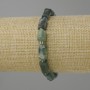 Bracelet Moss Agate rough, diameter 10-12x6-7mm ± 3mm beads, length 18cm ± stretch