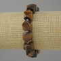 Tiger's Eye bracelet faceted beads, diameter 12x10mm± seed beads 3mm±, length 18cm± stretch