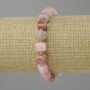 Jadeite bracelet faceted cube, diameter 8x8 mm± seed beads 3 mm+-, length 18 cm +- stretch