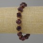 Tourmaline Rubellite bracelet faceted rhombus, diameter 10×8mm ± beads 3mm ±, length 18cm ± stretch