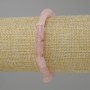 Bracelet Rose Quartz rough cut, diameter 10-12x6-7mm+- beads 3mm+- , length 18cm +- stretch