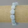 Aquamarine bracelet faceted beads, diameter 12x10-11mm ± seed beads 3mm ±, length 18 cm ± stretch