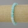 Aquamarine bracelet faceted cube, diameter 7×7 mm ±, length 18 cm ± stretch