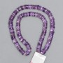 Amethyst beads natural stone faceted rondelle 7x2-2.5 mm +/- , length 40 cm +