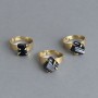 Ring, Tourmaline Schorl sizes 9x11 mm+- (assorted sizes)