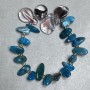 Bracelet Agate chip butterfly 12-16x6mm +- Murano glass petal 19x14mm +- , length 18cm +- stretch