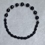 Bracelet Agate bead, diameter 4mm+- 6mm+- seed beads 4mm+-, length 18cm +- stretch