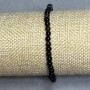 Agate bead bracelet, bead diameter 4 mm +- , length 18 cm +- stretch