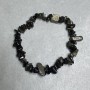 Bracelet Agate Pyrite crystal chips 6-13x2-6mm +- , length 18 cm +- stretch