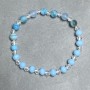 Bracelet Agate bead 6 mm +- Czech crystal faceted rondelle 6×5 mm +- , length 18 cm +- stretch