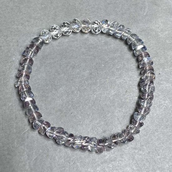 Bracelet, beads in Swarovski style 6x4mm+- Czech crystal 6x5mm+-, length 18cm +- stretch