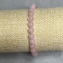 Bracelet Pink Quartz 6mm +- bead, length 18cm +- stretch