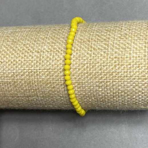 Bracelet Czech crystal faceted rondelle 3x2, 5mm ±, length 18cm ± stretch