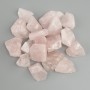 Natural pink quartz, processed stone, diameter 17-25×17-20mm ± (assorted sizes) (Price per 100 g)