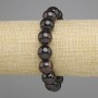 Garnet bracelet smooth bead, diameter 13 mm +/-, length 18 cm +/- stretch