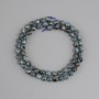 Larvikite beads faceted grain, diameter 6x5, 5mm+- , length 36cm+-