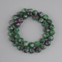 Zoisite beads faceted prism, diameter 10x9 mm ±, length 36 cm ±