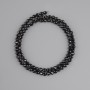 Tourmaline faceted round beads, diameter 4 mm+, length 38 cm+