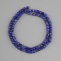 Lapis Lazuli beads faceted cube, diameter 4x4 mm +/-, length 39 cm +/-