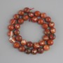 Red Jasper Beads faceted round bead, diameter 10 mm +/-, length 36 cm +/-