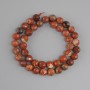Red Jasper Faceted Round Beads, diameter 8mm+, length 36cm+