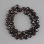 Garnet beads faceted, diameter 10mm ±, strand 39cm ±