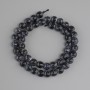 Fire Agate Faceted Round Beads, diameter 8 mm+- , length 35 cm+