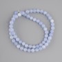 Agate beads smooth round bead, diameter 6 mm +/-, length 38 cm +/- on thread